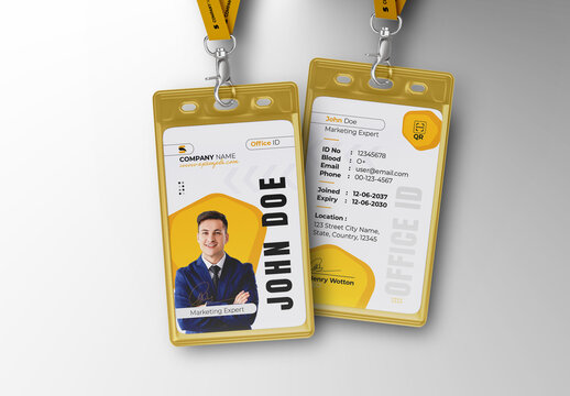 Professional Office ID Card Template Layout