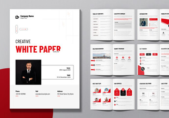 Professional White Paper Brochure Design Layout