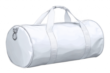 White cylindrical duffel bag (1)