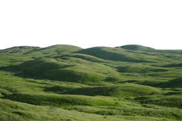 Obraz premium Rolling green hills under a dark sky