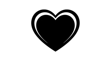 Layered Heart Outline isolated on a transparent background