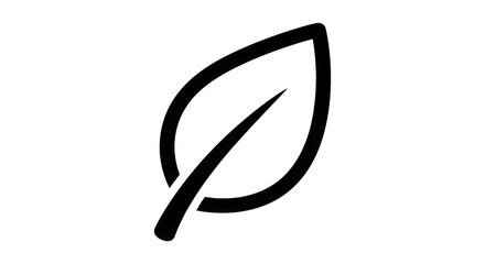 Leaf outline isolated on a transparent background nature
