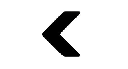 Left Arrow Icon isolated on a transparent background