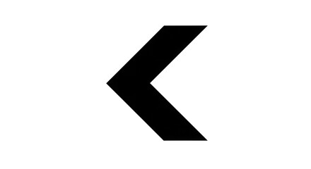 Left Arrow Symbol isolated on a transparent background