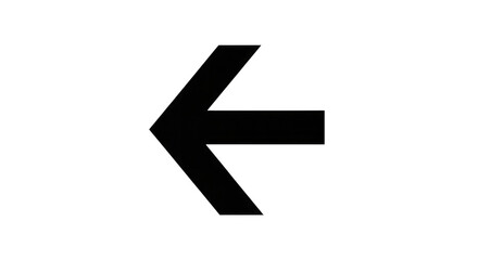 Leftward Arrow Symbol isolated on a transparent background