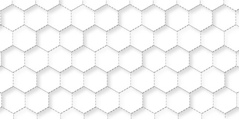 Abstract background white, gray hexagon dot line with seamless geometric pattern texture. futuristic geometry pattern honeycomb mosaic texture design. hexagon grid minimalist mesh cell texture design.