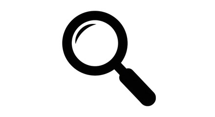 Magnifying glass icon isolated on a transparent background