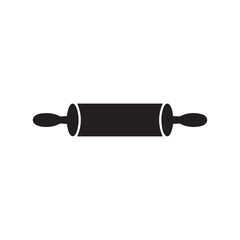 Kitchen Rolling Pin Vector Icon Silhouette Sign Symbol