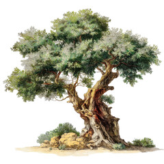 An illustration of tree on transparent Background