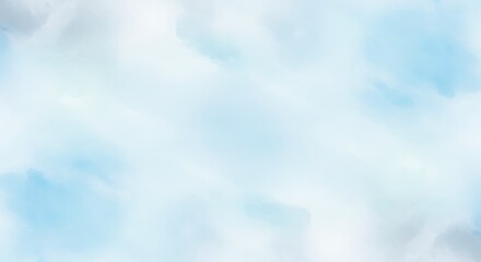Fototapeta premium Soft Blue and White Watercolor Cloud Background Texture