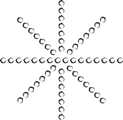 Star brush. Design decoration