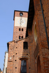 Medieval San Lorenzo church, cathedral of Mortara, Pavia, Italy