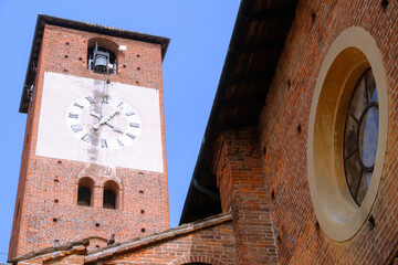 Medieval San Lorenzo church, cathedral of Mortara, Pavia, Italy