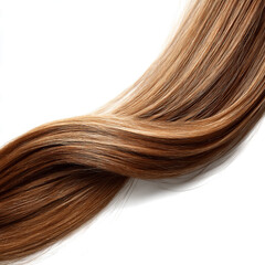  thin strand of straight hair on a transparent background