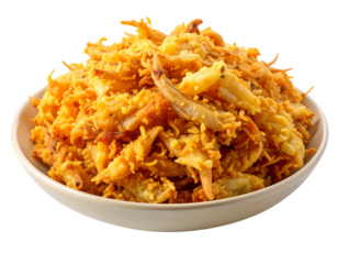 Golden New Zealand Whitebait Fritter with Tiny Fish and Egg Batter Isolated on Transparent Background PNG