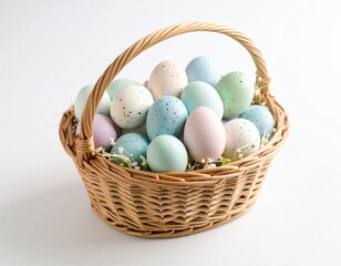Easter eggs in a basket