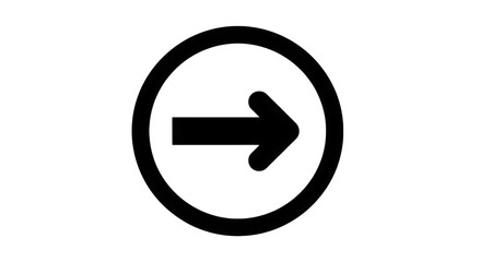 Right Arrow Icon isolated on a transparent background