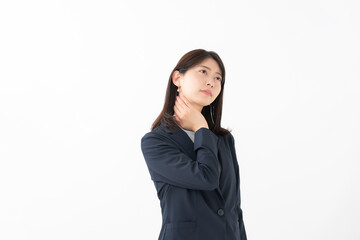 女性　ストレートネック