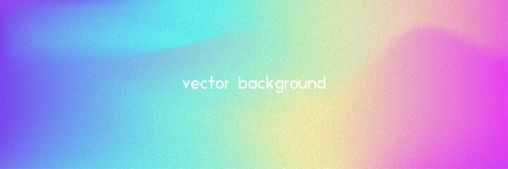 Noise Gradient Background. Abstract Grainy Bg In Pink, Purple And Blue Colors. Iridescent Hologram. Pearlescent Holographic Texture With Rainbow Foil. Modern Photo Wall With Soft Splash