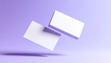 Elegant Business Card Mockup Floating Design Template
