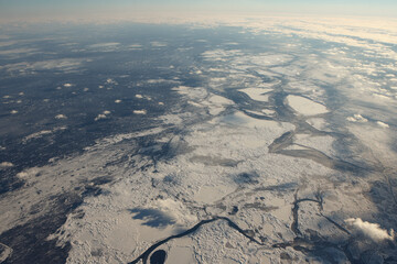 breathtaking aerial shot mesmerizing ice formations on surface of oceans and seas revealing intricate patterns and