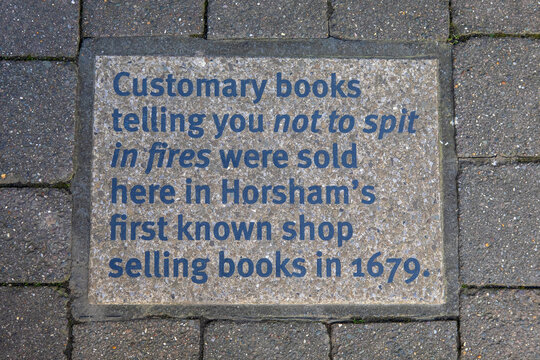 Local History Plaque on West Street in Horsham, West Sussex