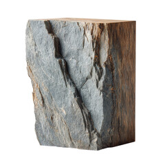 A rectangular stone block on transparent Background