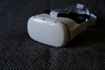 White VR Headset for Gaming and Virtual Reality Technology