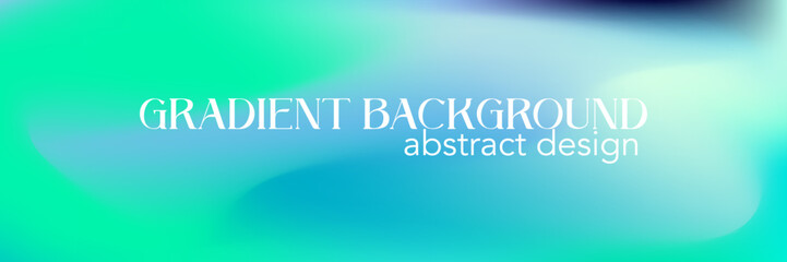 Gradient mesh aqua marine smooth background. Blue gradient mesh aquamarine teal abstract design. Emerald color bg. Vector illustration