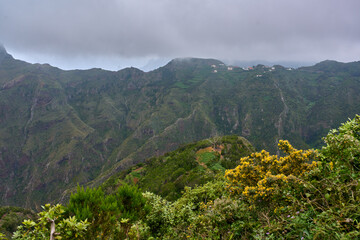 Terraced slopes in Anaga mountains