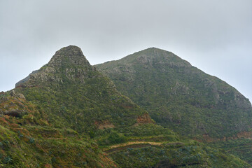 Anaga misty mountain ridge