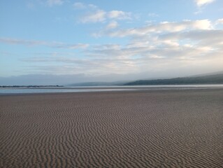 Wet sand at the river