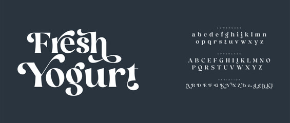 Fresh Yogurt modern stylish capital alphabet letter logo design