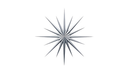 Fototapeta premium Silver Starburst Emblem isolated on a transparent background