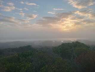 Obraz premium sunrise in the fog