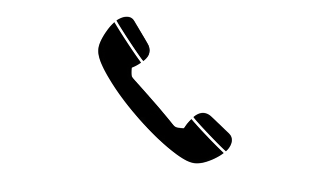 Telephone handset outline isolated on a transparent background - Powered by Adobe