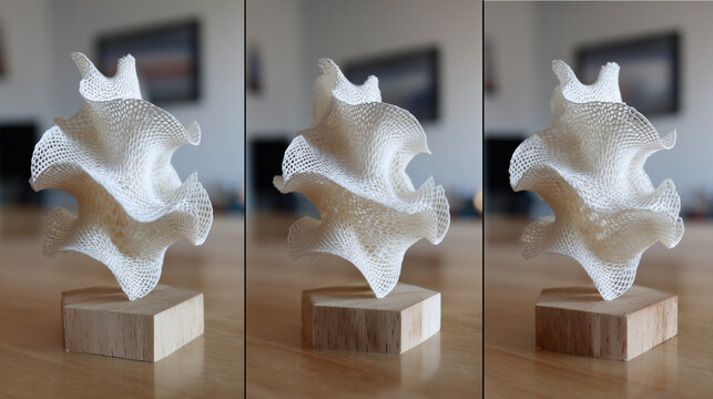 Futuristic 3D Printed Object &ndash; Technology Concept

