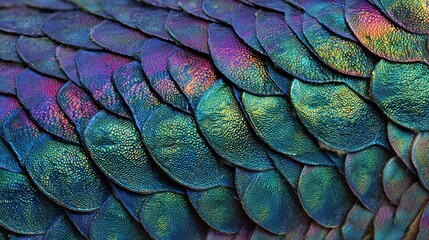 Fototapeta premium Close-up iridescent scales