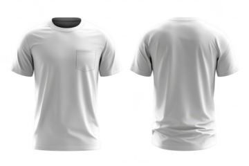 Front and back view of a plain white t-shirt (4)