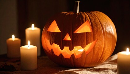 Jack-o'-lantern with candles (1)