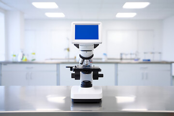 Microscope in Modern Lab for Science Research Education and Healthcare