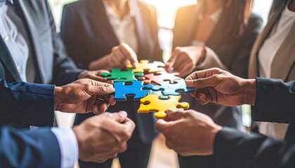 Business team working together
