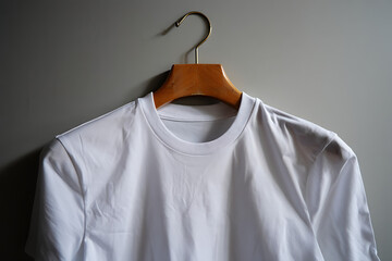 Plain White T Shirt on Hanger Apparel Mockup Template Clothing Design
