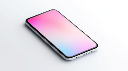 Realistic smartphone mockup. Mobile phone vector with isolated on white background. Device front view. 3D mobile phone with shadow. Realistic, high quality smart phone mockup for ui ux presentation.