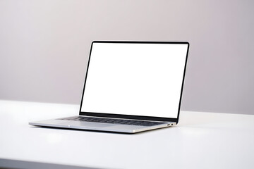 Laptop Computer Mockup Blank White Screen for Website and Presentation