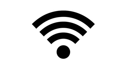 Wireless signal waves isolated on a transparent background