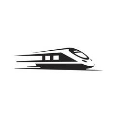 train silhouette design. fast modern transportation sign and symbol.