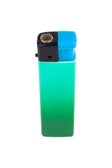 plastic lighter, round shape, isolated from the background