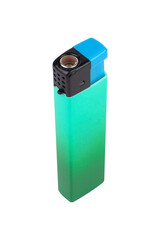plastic lighter, round shape, isolated from the background