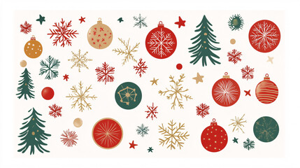 Holiday Placemats for Festive Dining - Isolated on White Background